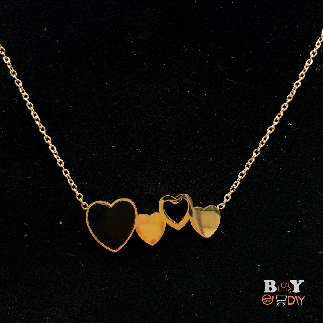 Charming Korean Sweet Hearts Pendant Necklace for Stylish Women